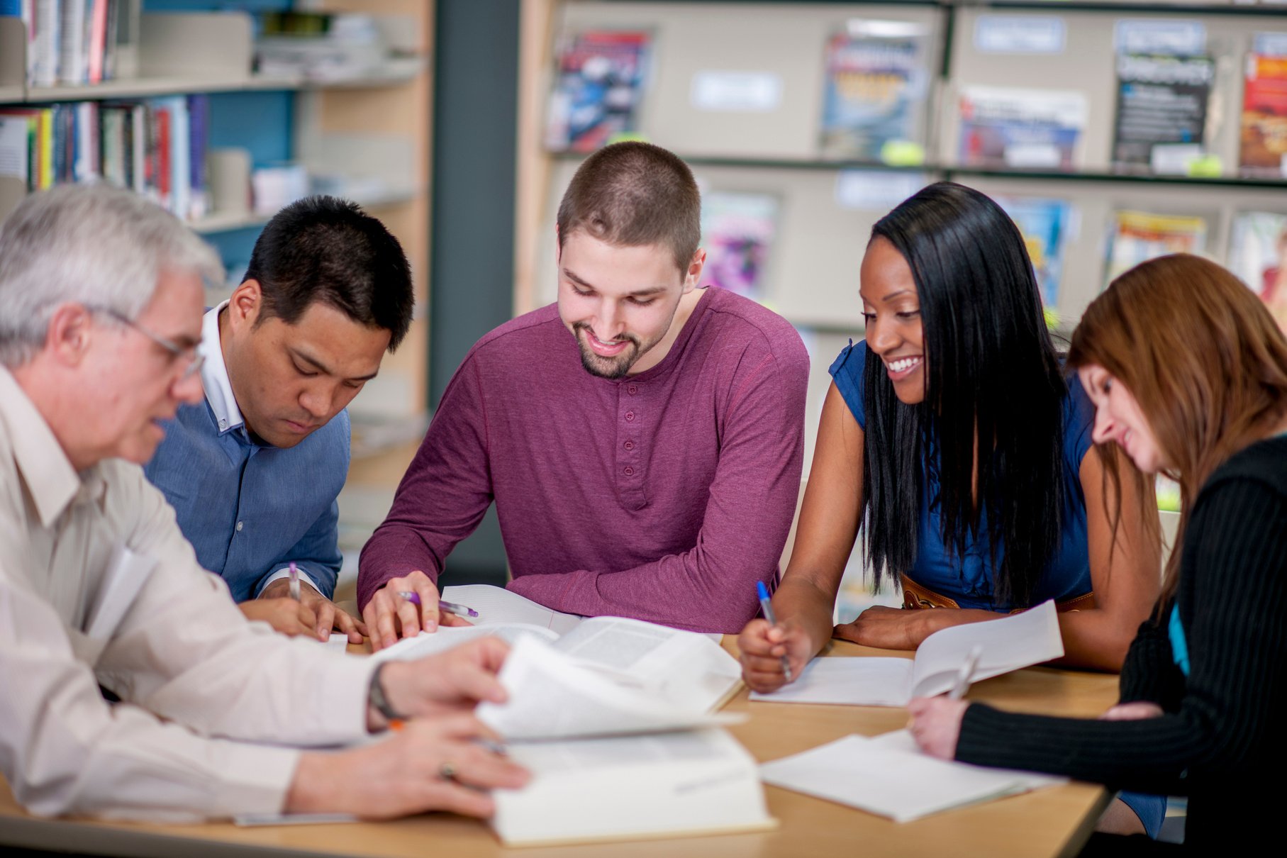 Teachers Meeting in the Library